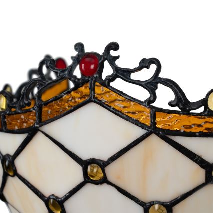 Brilagi - Tiffany glas-in-lood wandlamp Ivoor 1xE14/40W/230V