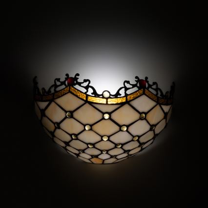BRILAGI - Tiffany glas-in-lood wandlamp IVORY 1xE14/40W/230V