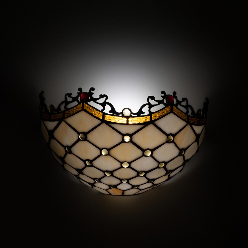 BRILAGI - Tiffany glas-in-lood wandlamp IVORY 1xE14/40W/230V