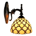 BRILAGI - Tiffany glas-in-lood wandlamp IVORY SMOOTH 1xE14/40W/230V