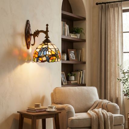 Brilagi - Tiffany glas-in-lood wandlamp JUNGLE 1xE14/40W/230V