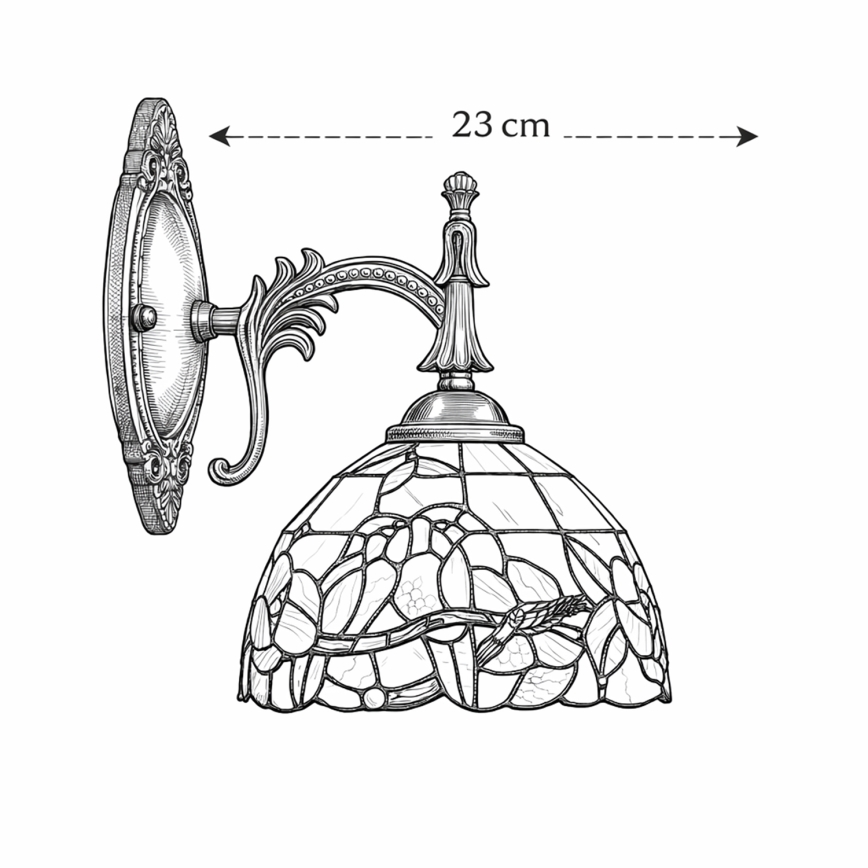 Brilagi - Tiffany glas-in-lood wandlamp JUNGLE 1xE14/40W/230V
