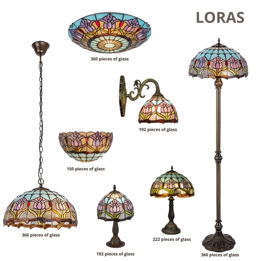 Brilagi - Tiffany glas-in-lood wandlamp LORAS 1xE27/40W/230V