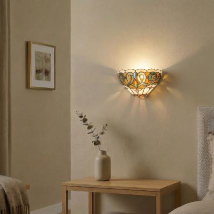 Brilagi - Tiffany-glas-in-lood wandlamp LUISA 1xE27/40W/230V