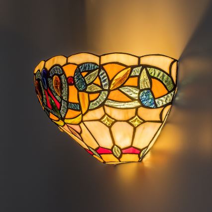 Brilagi - Tiffany-glas-in-lood wandlamp LUISA 1xE27/40W/230V