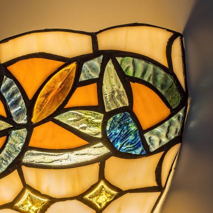 Brilagi - Tiffany-glas-in-lood wandlamp LUISA 1xE27/40W/230V