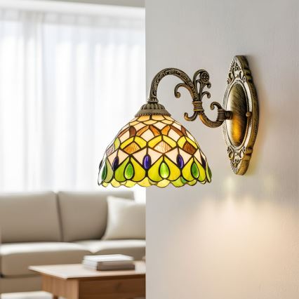 Brilagi - Tiffany glas-in-lood wandlamp MARGARET 1xE27/40W/230V