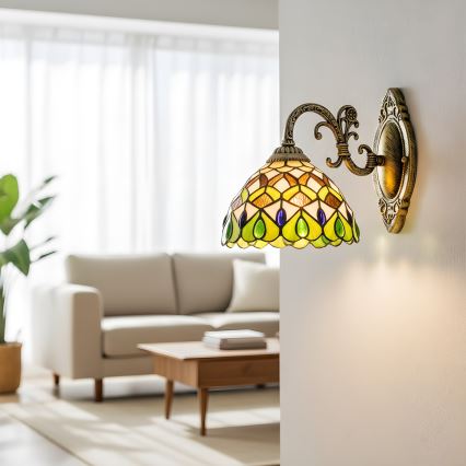 Brilagi - Tiffany glas-in-lood wandlamp MARGARET 1xE27/40W/230V