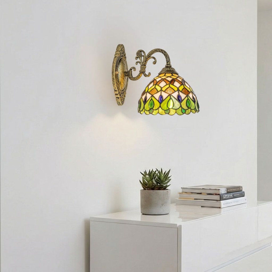Brilagi - Tiffany glas-in-lood wandlamp MARGARET 1xE27/40W/230V