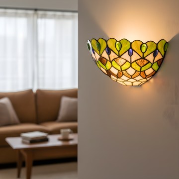 Brilagi - Tiffany glas-in-lood wandlamp MARGARET 1xE27/40W/230V