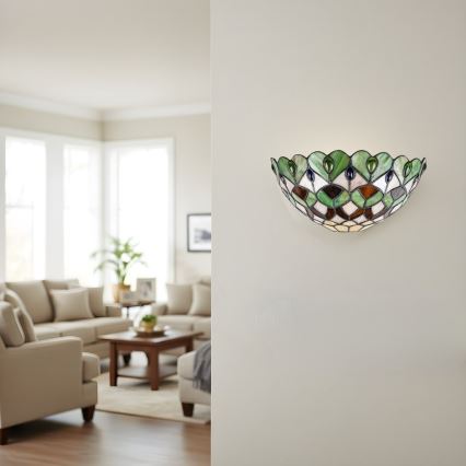 Brilagi - Tiffany glas-in-lood wandlamp MARGARET 1xE27/40W/230V