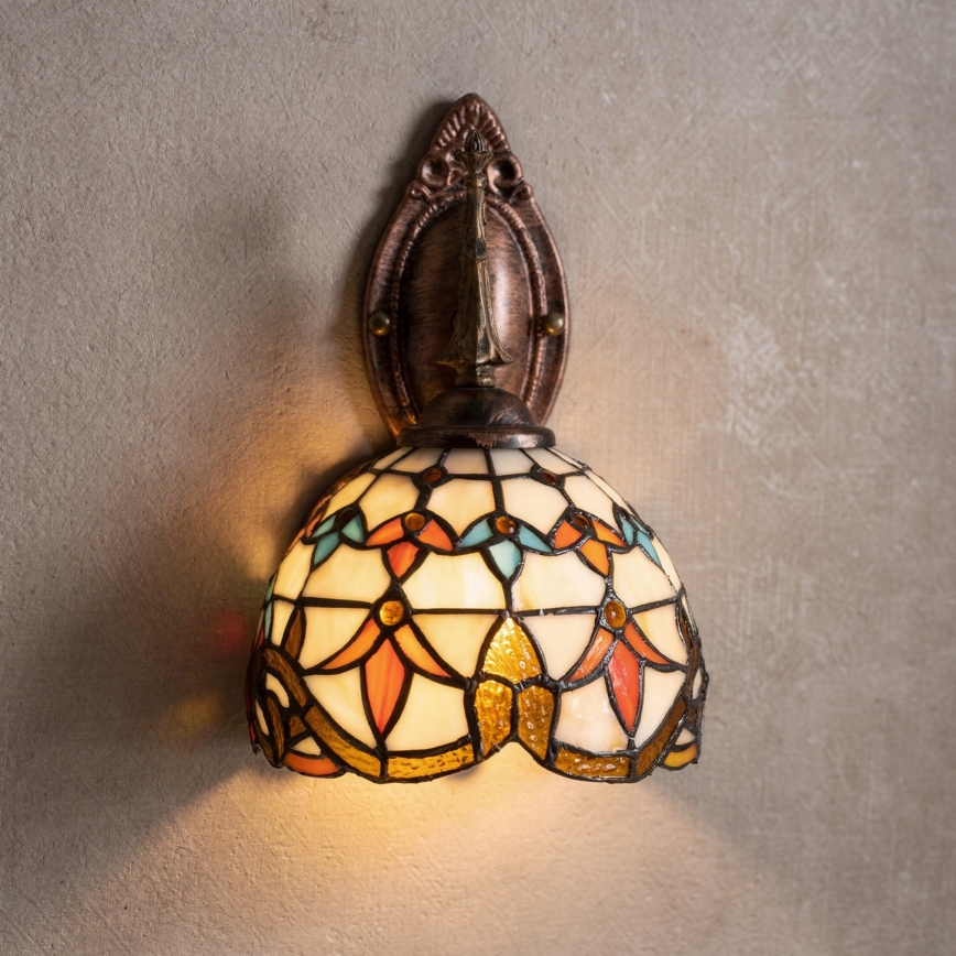 Brilagi - Tiffany glas-in-lood wandlamp MIRABELLA 1xE14/40W/230V