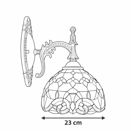 Brilagi - Tiffany glas-in-lood wandlamp MIRABELLA 1xE14/40W/230V