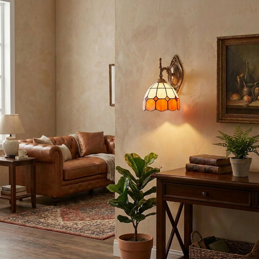 Brilagi - Tiffany glas-in-lood wandlamp SIENNA 1xE14/40W/230V