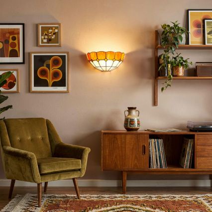 Brilagi - Tiffany glas-in-lood wandlamp SIENNA 1xE14/40W/230V