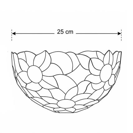 Brilagi - Tiffany glas-in-lood wandlamp SUNFLOWER 1xE14/40W/230V