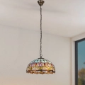 Brilagi - Tiffany glas-in-loodkroonluchter aan ketting LORAS 2xE27/60W/230V