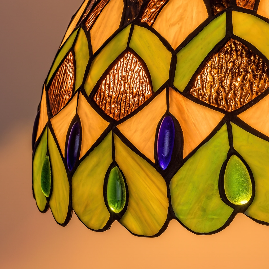 Brilagi - Tiffany glas-in-loodkroonluchter aan ketting MARGARET 2xE27/60W/230V