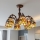Brilagi - Tiffany-glas plafondlamp JUNGLE 6xE27/60W/230V Ø 60 cm