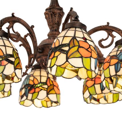 Brilagi - Tiffany-glas plafondlamp JUNGLE 6xE27/60W/230V Ø 60 cm