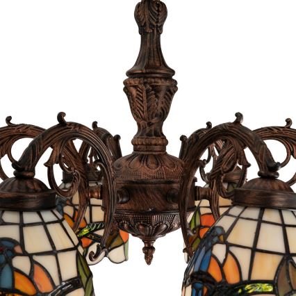 Brilagi - Tiffany-glas plafondlamp JUNGLE 6xE27/60W/230V Ø 60 cm