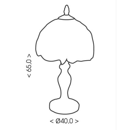 Brilagi - Tiffany-glas tafellamp SUNFLOWER 1xE27/60W/230V