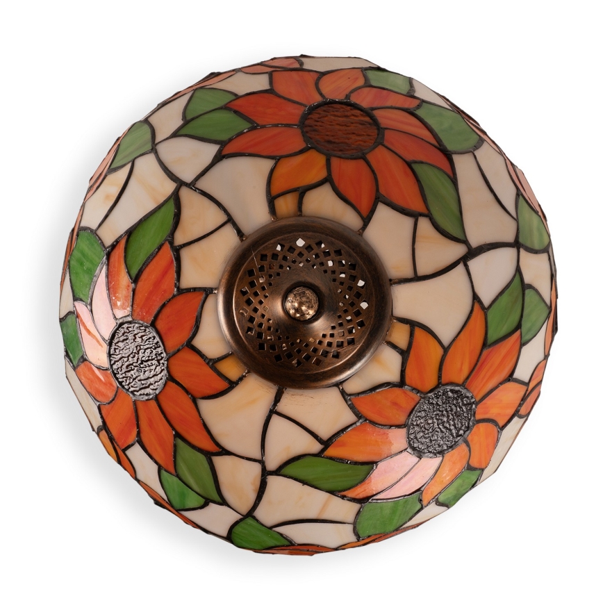 Brilagi - Tiffany-glas tafellamp SUNFLOWER 1xE27/60W/230V