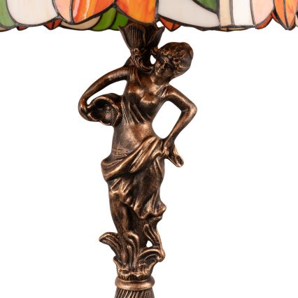 Brilagi - Tiffany-glas tafellamp SUNFLOWER 1xE27/60W/230V