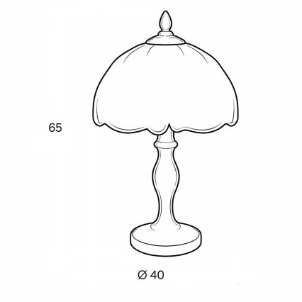 Brilagi - Tiffany-glas tafellamp SUNFLOWER 1xE27/60W/230V