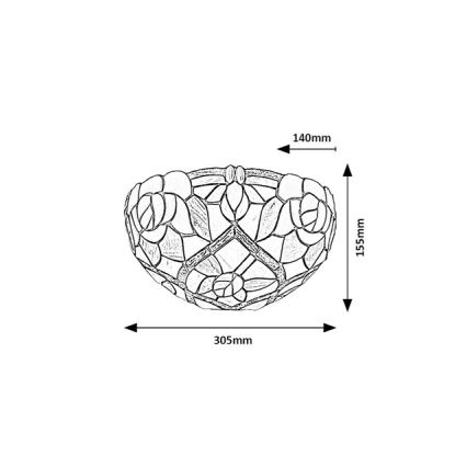 Brilagi - Tiffany-stijl glas-in-lood wandlamp GARLAN 1xE14/40W/230V