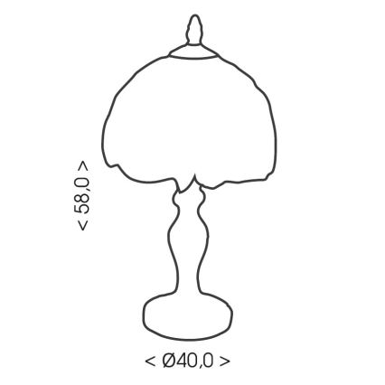 Brilagi - Tiffany-tafellamp in glas-in-lood MIRABELLA 2xE27/60W/230V