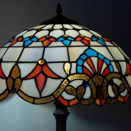 Brilagi - Tiffany-tafellamp in glas-in-lood MIRABELLA 2xE27/60W/230V