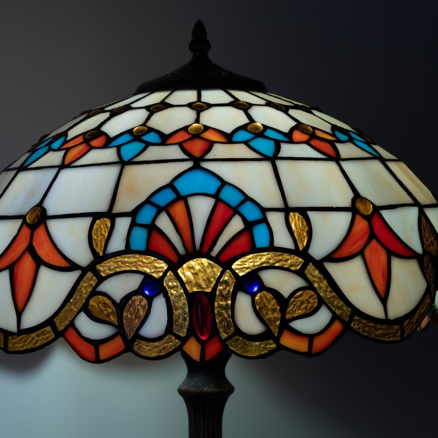 Brilagi - Tiffany-tafellamp in glas-in-lood MIRABELLA 2xE27/60W/230V