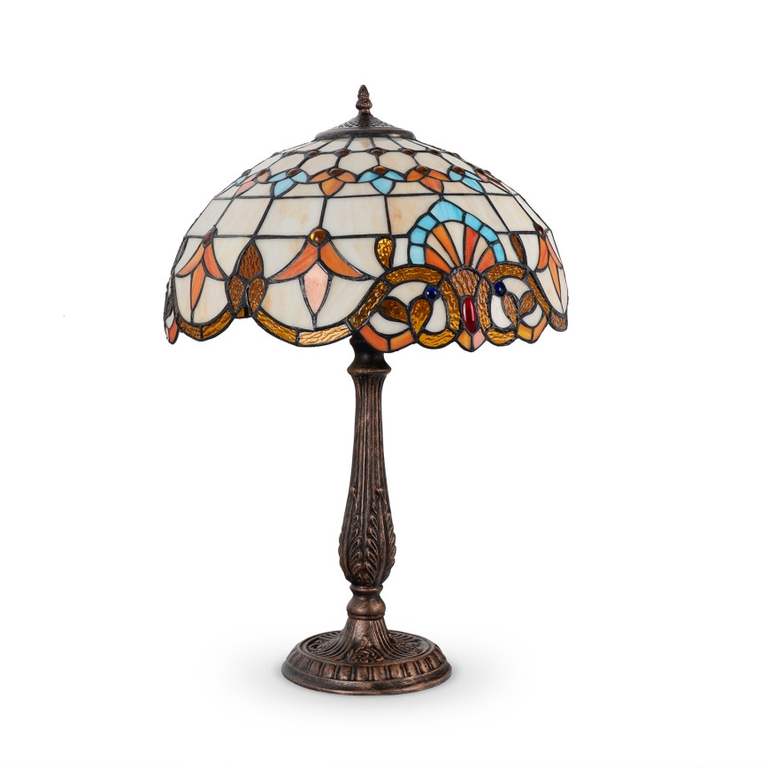 Brilagi - Tiffany-tafellamp in glas-in-lood MIRABELLA 2xE27/60W/230V