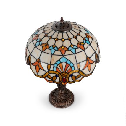 Brilagi - Tiffany-tafellamp in glas-in-lood MIRABELLA 2xE27/60W/230V