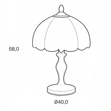 Brilagi - Tiffany-tafellamp in glas-in-lood MIRABELLA 2xE27/60W/230V