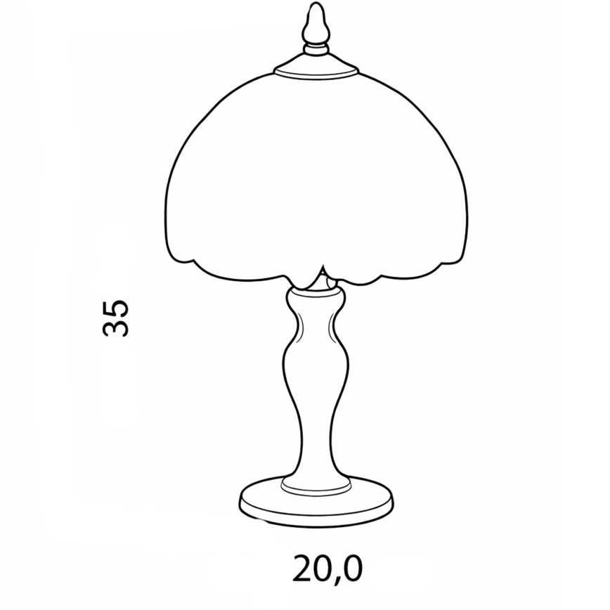 Brilagi - Tiffany-tafellamp IVOOR 1xE27/60W/230V
