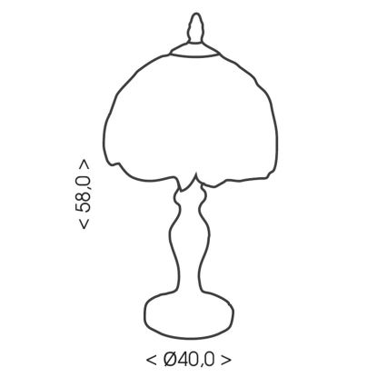Brilagi - Tiffany-tafellamp JUNGLE 2xE27/60W/230V