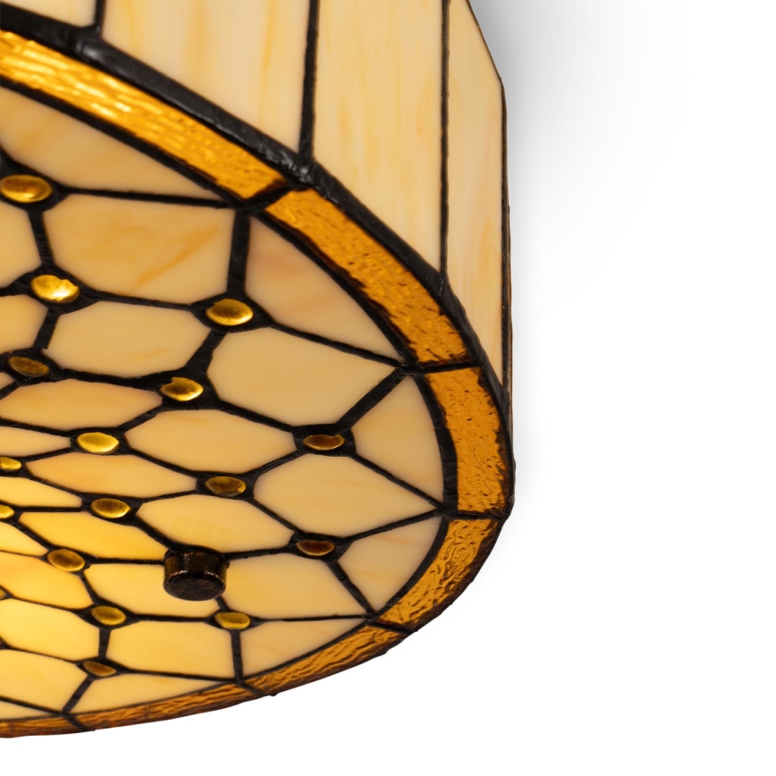 Brilagi - Tiffany-vitraal plafondlamp ivoor 3xE27/60W/230V Ø 40 cm