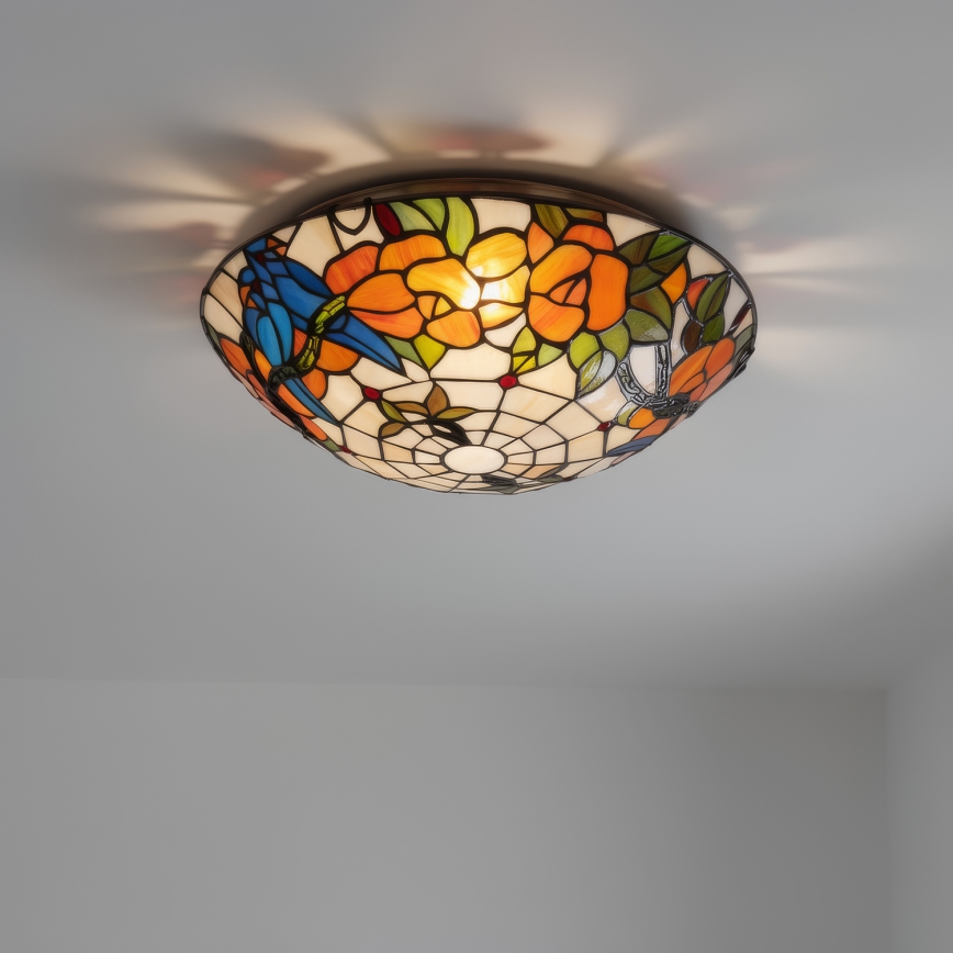 Brilagi - Tiffany-vitraal plafondlamp JUNGLE 2xE27/60W/230V Ø 40 cm