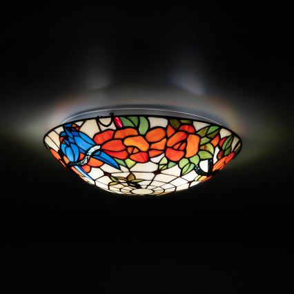 Brilagi - Tiffany-vitraal plafondlamp JUNGLE 2xE27/60W/230V Ø 40 cm