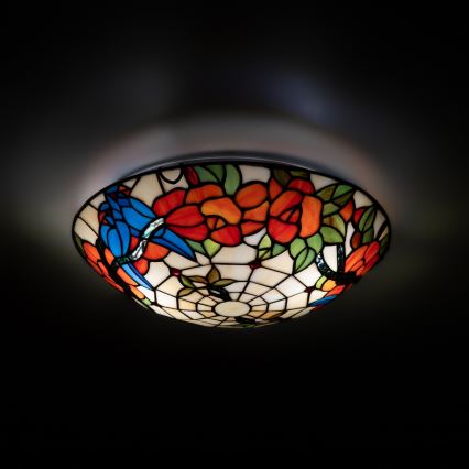 Brilagi - Tiffany-vitraal plafondlamp JUNGLE 2xE27/60W/230V Ø 40 cm