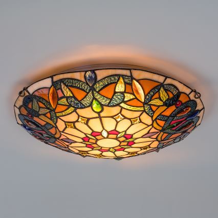 Brilagi - Tiffany-vitraal plafondlamp LUISA 2xE27/60W/230V Ø 40 cm