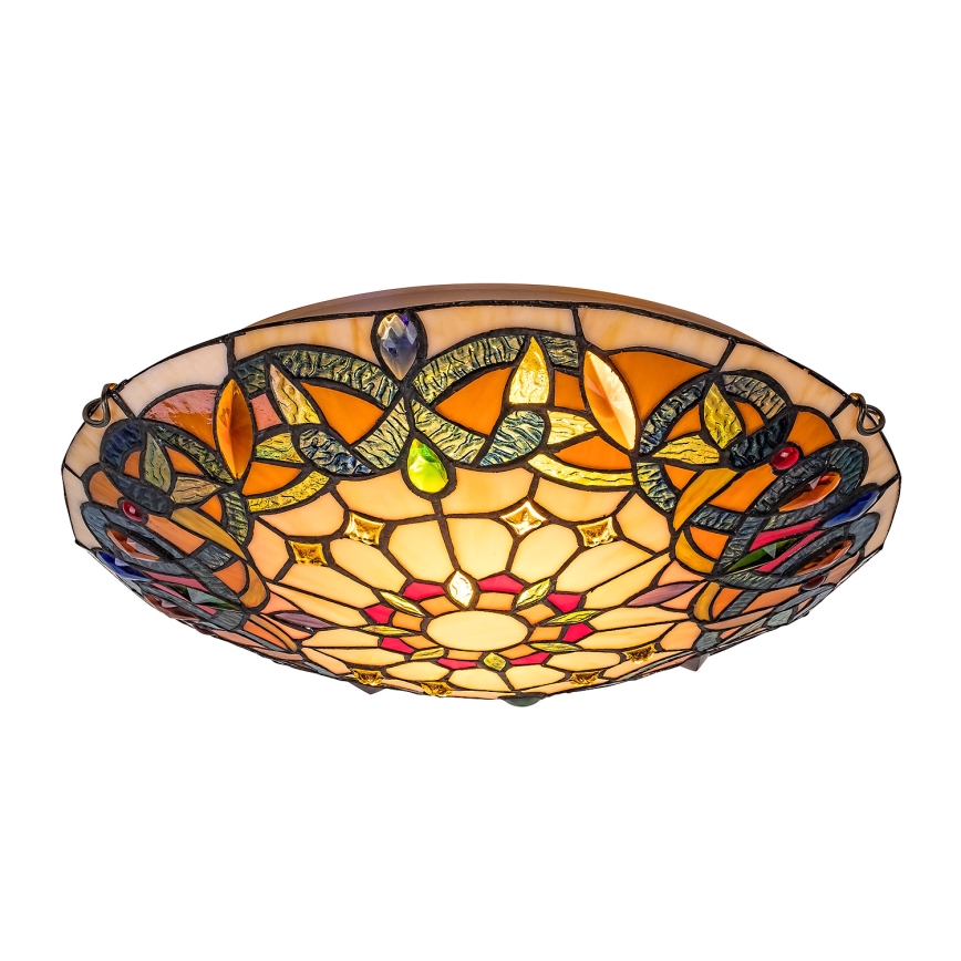 Brilagi - Tiffany-vitraal plafondlamp LUISA 2xE27/60W/230V Ø 40 cm