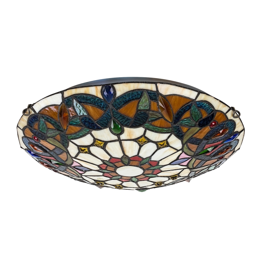 Brilagi - Tiffany-vitraal plafondlamp LUISA 2xE27/60W/230V Ø 40 cm