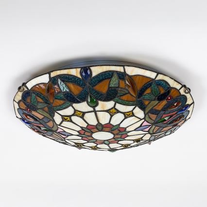 Brilagi - Tiffany-vitraal plafondlamp LUISA 2xE27/60W/230V Ø 40 cm