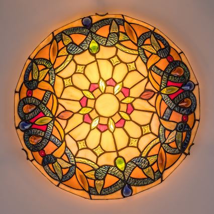 Brilagi - Tiffany-vitraal plafondlamp LUISA 2xE27/60W/230V Ø 40 cm