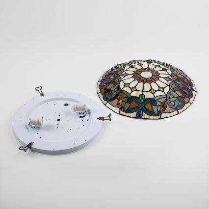 Brilagi - Tiffany-vitraal plafondlamp LUISA 2xE27/60W/230V Ø 40 cm
