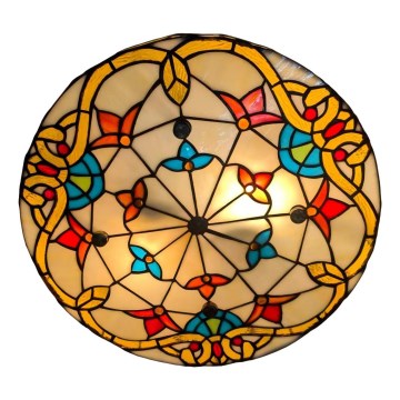 Brilagi - Tiffany-vitraal plafonnière MIRABELLA 3xE27/60W/230V Ø 40 cm
