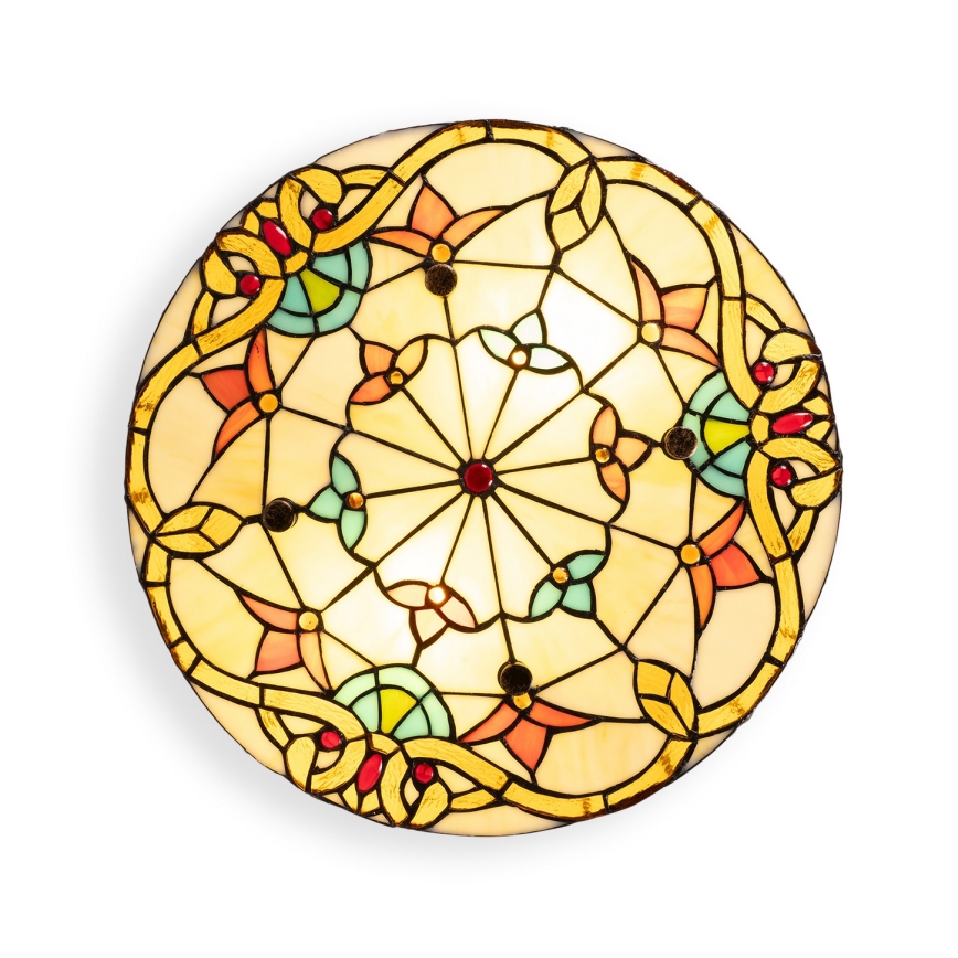 Brilagi - Tiffany-vitraal plafonnière MIRABELLA 3xE27/60W/230V Ø 40 cm